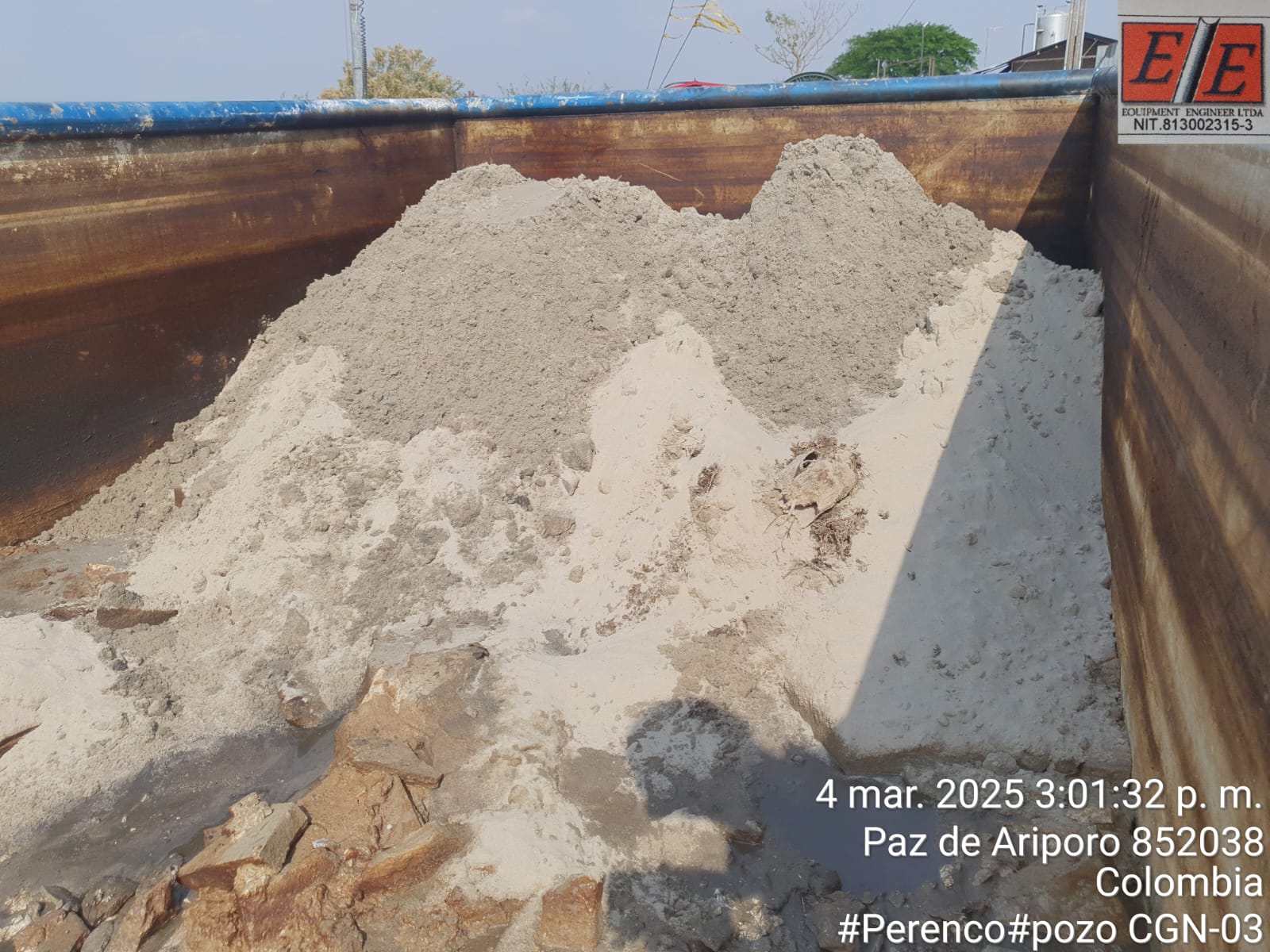 Bomba desarenadora en operación