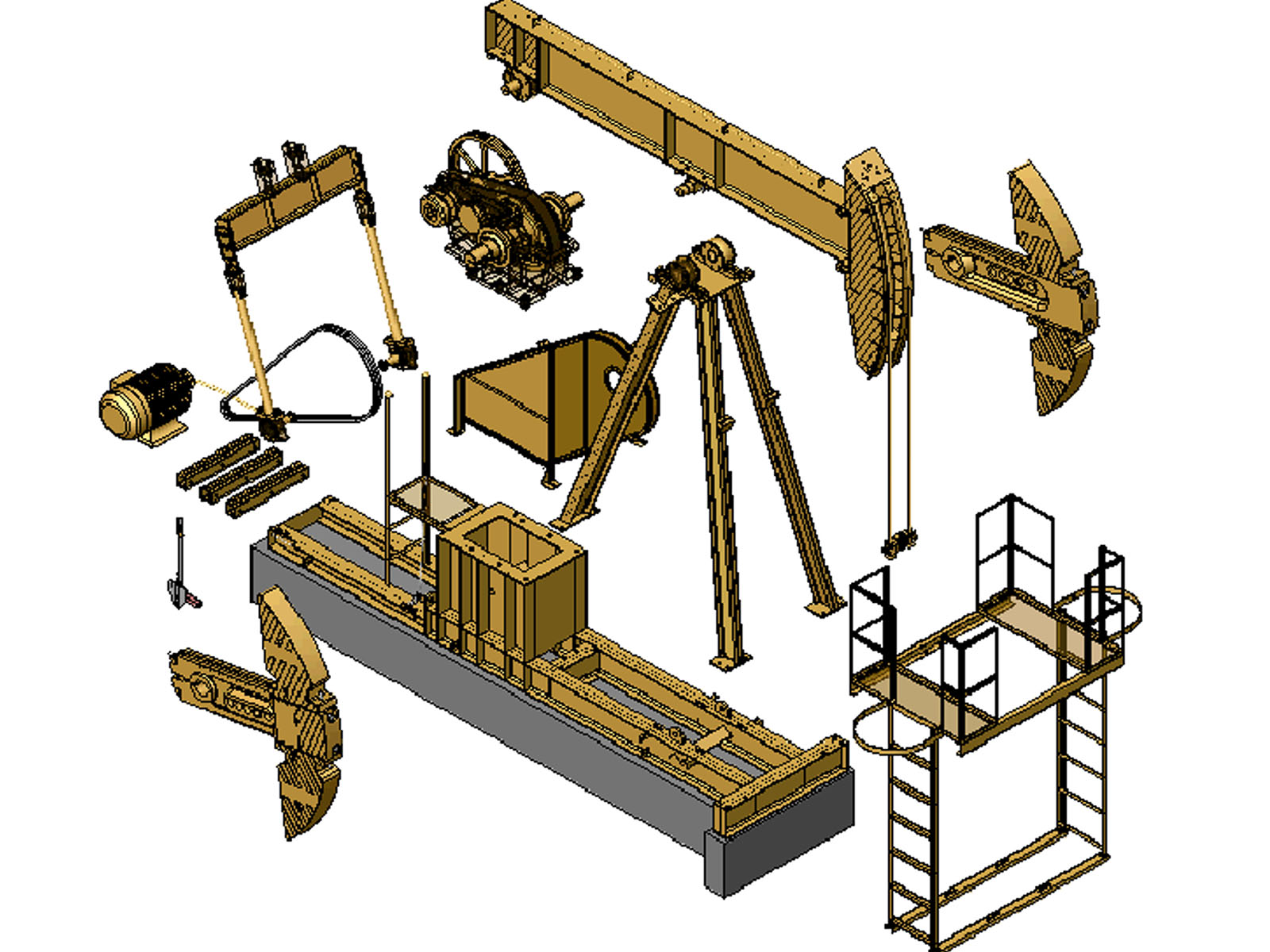 Unidad de bombeo mecánico en campo